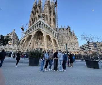 Uczniowie na wycieczce w Barcelonie