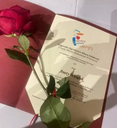 Nagroda Dyrektora Biura Edukacji dla Pani Anety Wziątek