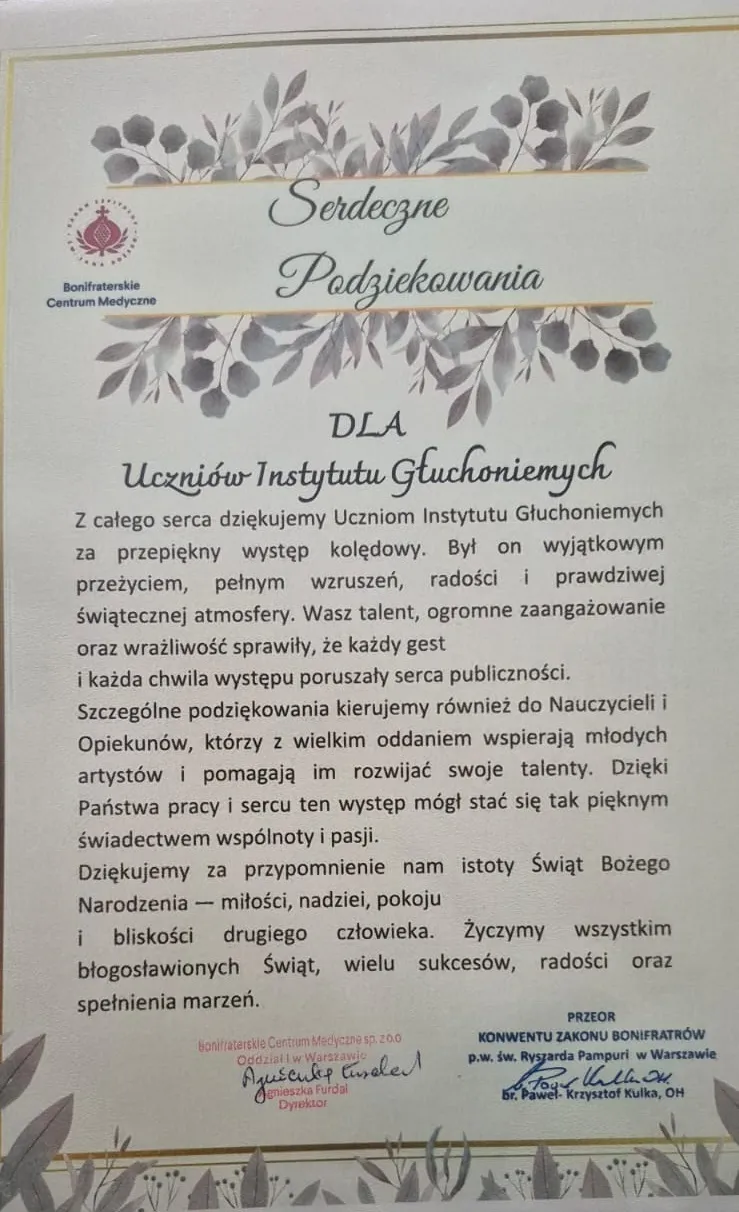 Występ jasełkowy uczniów IG dla seniorów