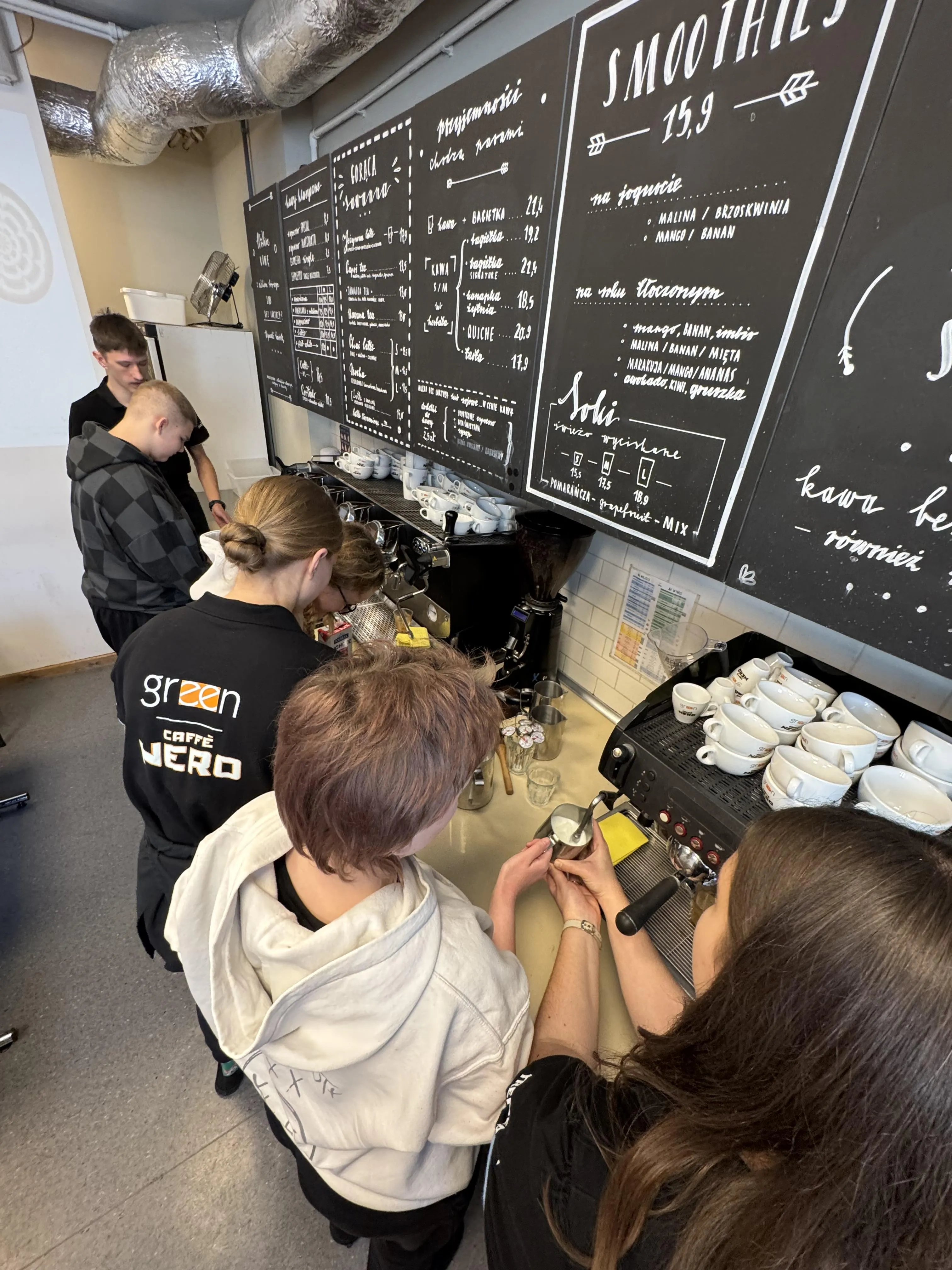 Warsztaty baristyczne w sieci kawiarni Green Caffè Nero