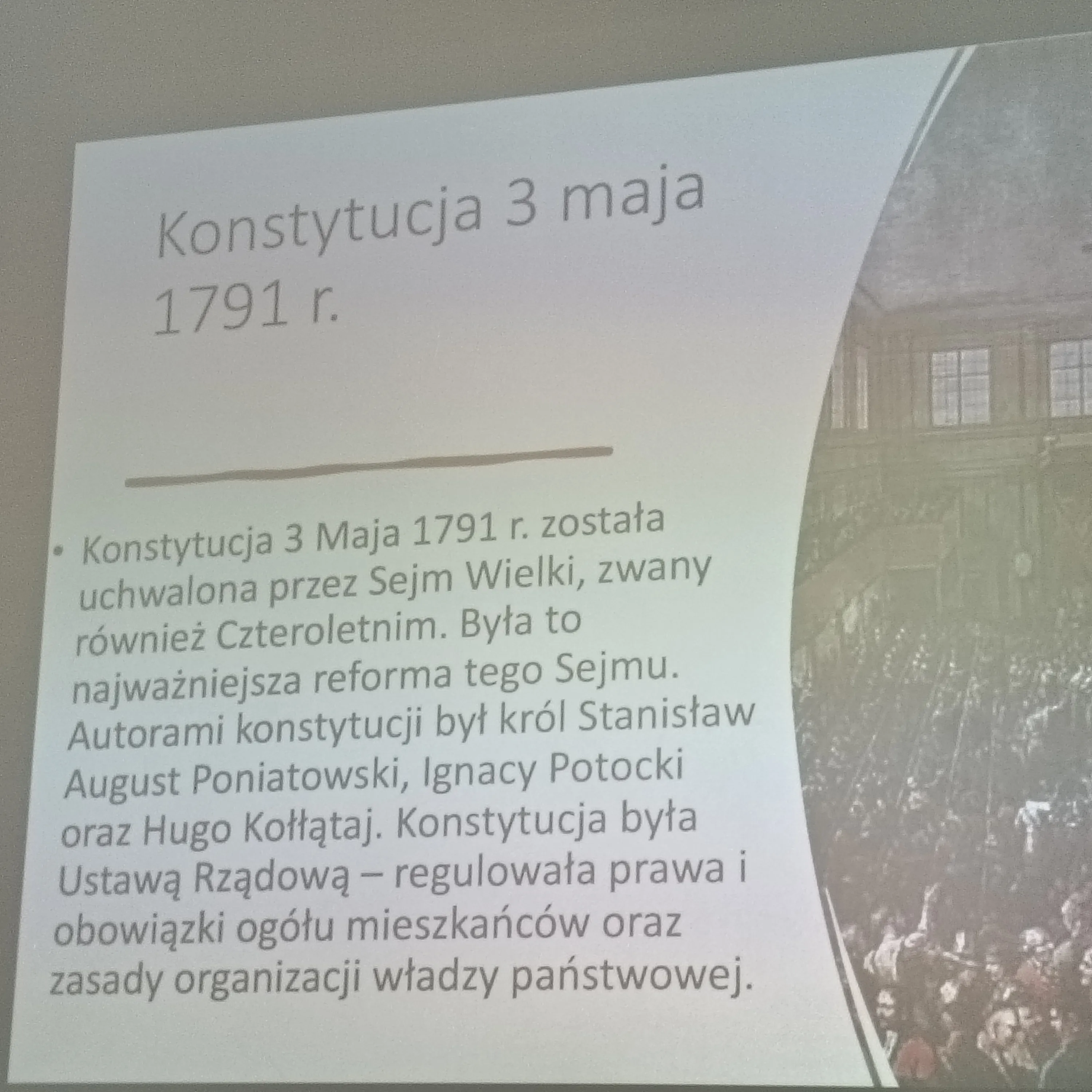 Apel o majowych świętach