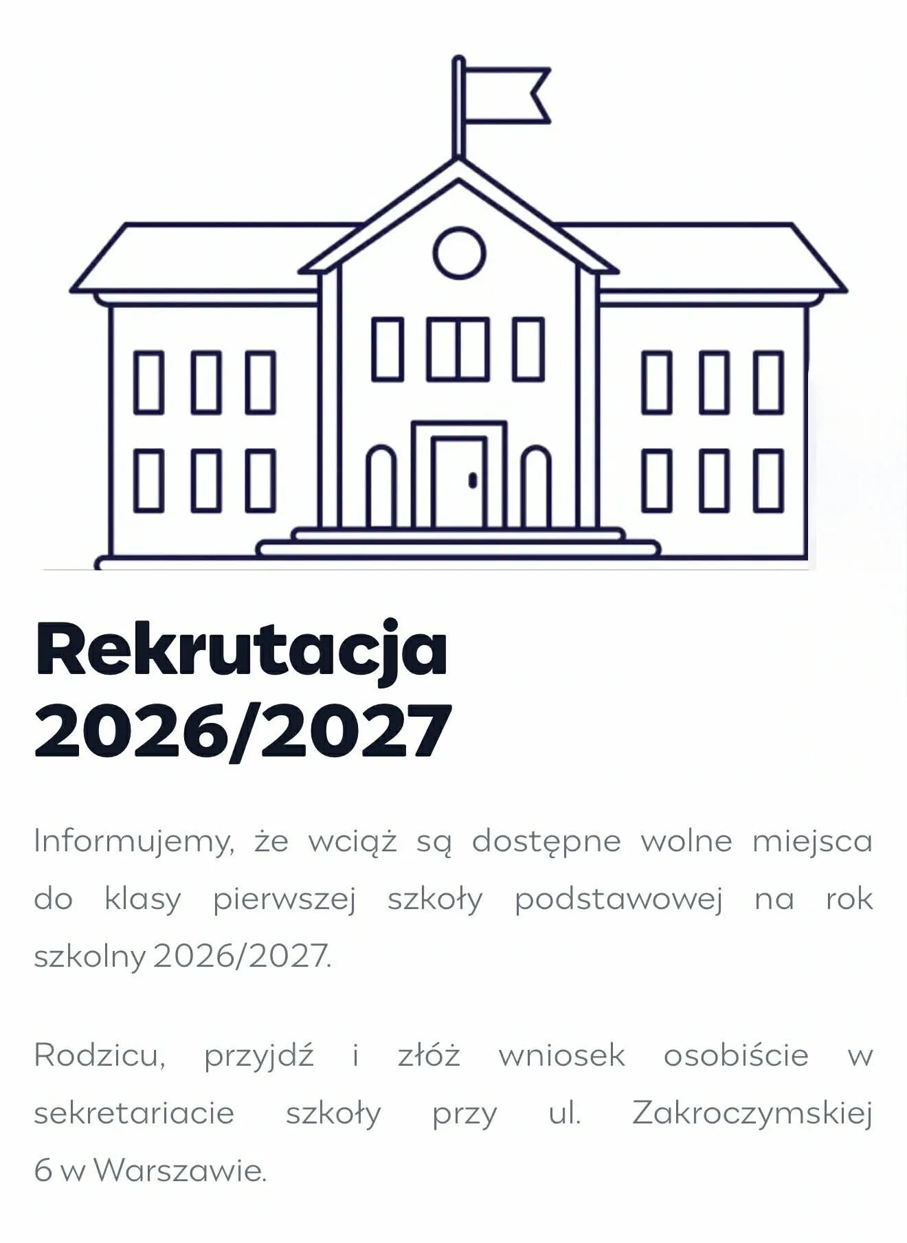 Rekrutacja do klas pierwszych !